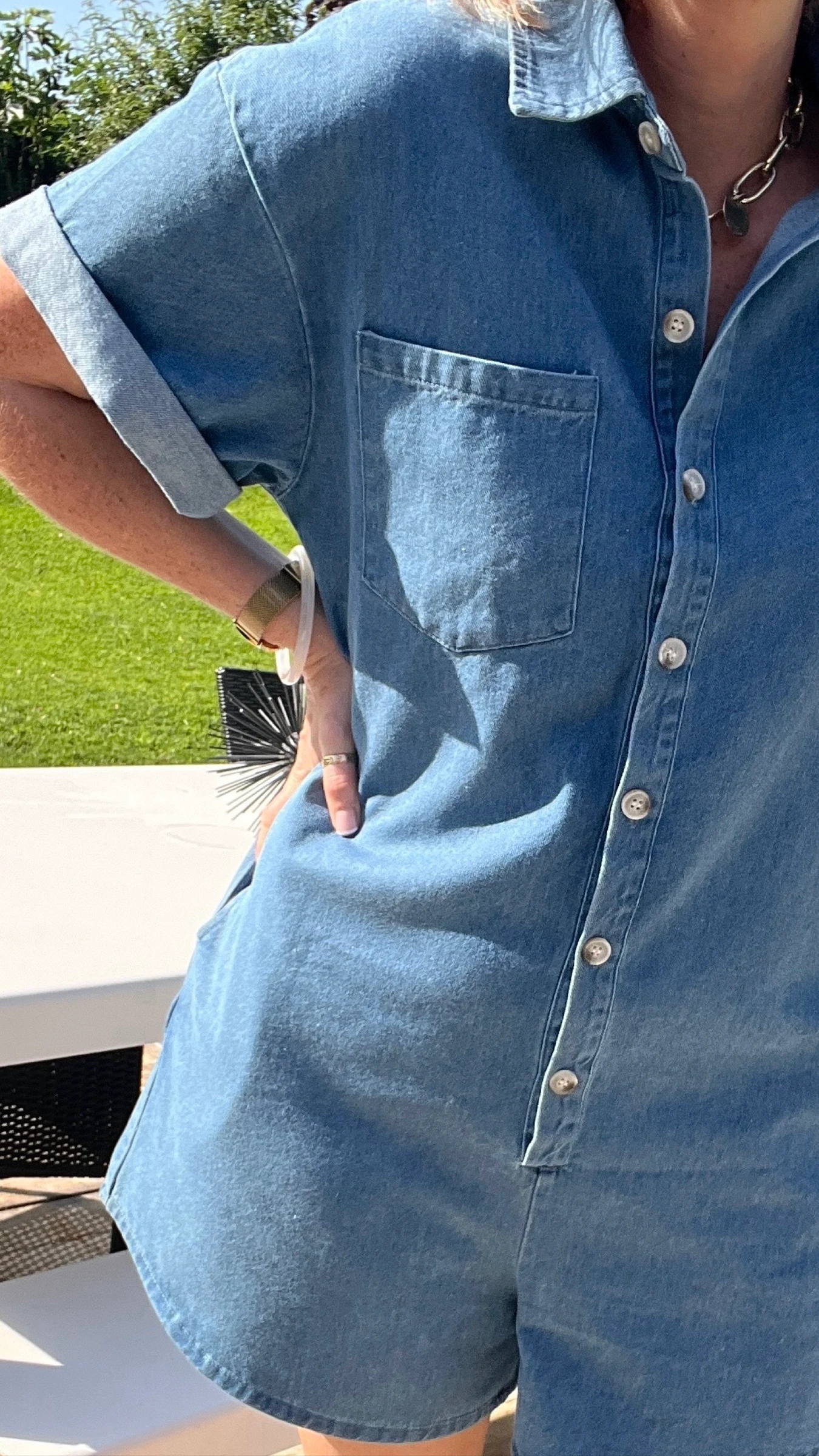 Combi-short denim – photo 4